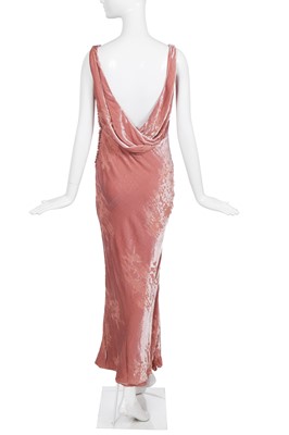 Lot 81 - A Christian Dior by John Galliano pink devoré velvet evening gown, 'Off Duty Icon' collection, Autumn-Winter 2005-06