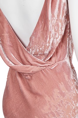Lot 81 - A Christian Dior by John Galliano pink devoré velvet evening gown, 'Off Duty Icon' collection, Autumn-Winter 2005-06