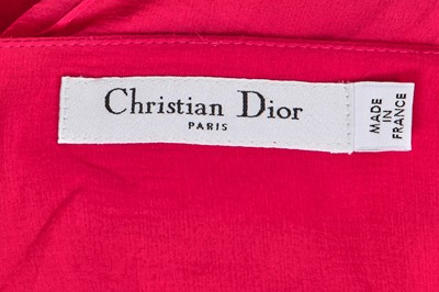 Lot 89 - A Christian Dior by John Galliano embellished raspberry-pink silk chiffon evening gown, circa 2007