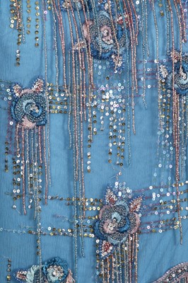 Lot 84 - A John Galliano embellished blue evening gown, circa 2005