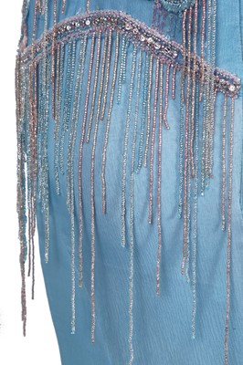 Lot 84 - A John Galliano embellished blue evening gown, circa 2005