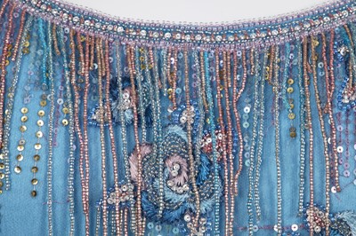 Lot 84 - A John Galliano embellished blue evening gown, circa 2005