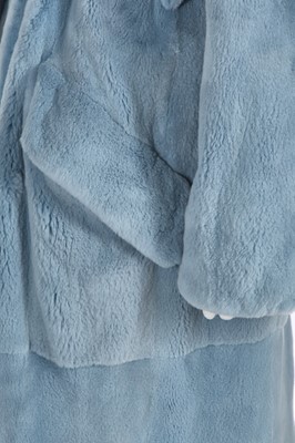 Lot 65 - A Liliane Romi baby-blue fur coat, probably rex rabbit, 2000s
