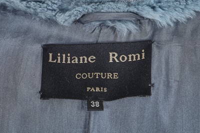 Lot 65 - A Liliane Romi baby-blue fur coat, probably rex rabbit, 2000s