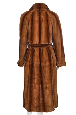 Lot 66 - A Liliane Romi brown fur coat, probably rex rabbit, 2000s