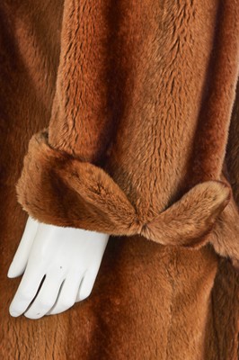 Lot 66 - A Liliane Romi brown fur coat, probably rex rabbit, 2000s
