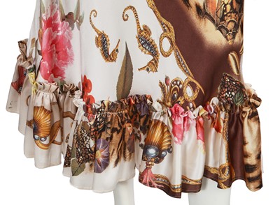 Lot 77 - Three Roberto Cavalli printed ivory silk ensembles, circa 2005