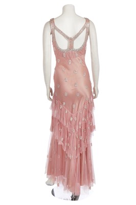Lot 78 - A Jenny Packham beaded pink tulle evening gown, 2000s