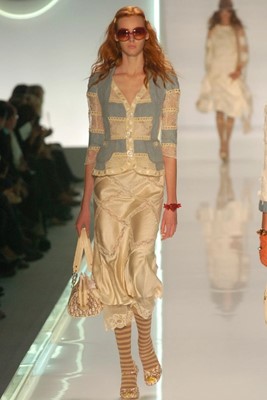 Lot 73 - A Christian Dior by John Galliano denim and lace jacket, Spring-Summer 2005