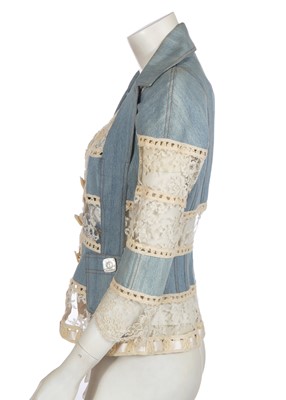 Lot 73 - A Christian Dior by John Galliano denim and lace jacket, Spring-Summer 2005