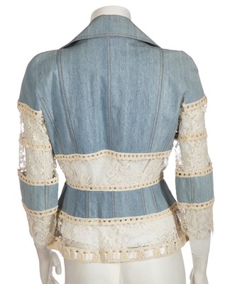 Lot 73 - A Christian Dior by John Galliano denim and lace jacket, Spring-Summer 2005