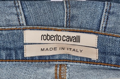 Lot 70 - Five pairs of embellished Roberto Cavalli jeans, 2000s