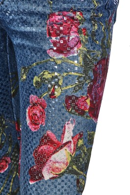 Lot 70 - Five pairs of embellished Roberto Cavalli jeans, 2000s