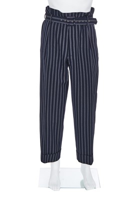 Lot 95 - A Vivienne Westwood men's blue striped wool suit, circa 1996