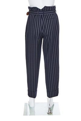 Lot 95 - A Vivienne Westwood men's blue striped wool suit, circa 1996