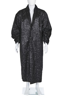Lot 63 - A good Issey Miyake men's melted polyester coat, Autumn-Winter 1987-88