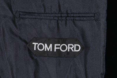Lot 2 - A good Tom Ford men's blue velvet 'Shelton' smoking jacket, modern