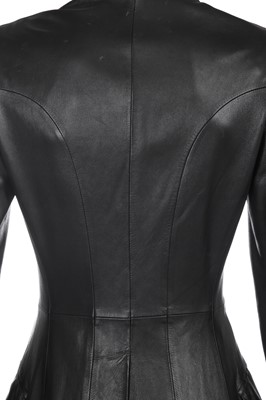 Lot 123 - A Hardy Amies black lambskin coat, 1990s-2000s
