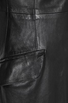 Lot 123 - A Hardy Amies black lambskin coat, 1990s-2000s