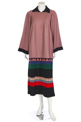 Lot 498 - An Alice Pollock knitted wool-blend maxi dress, 1974