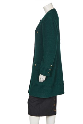 Lot 20 - A Chanel green bouclé coat, Autumn-Winter 1993-94