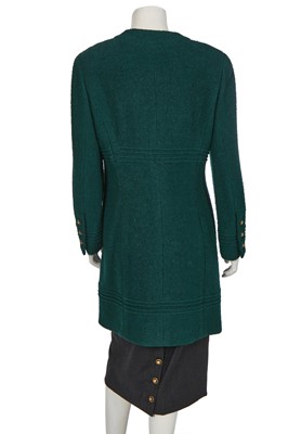 Lot 20 - A Chanel green bouclé coat, Autumn-Winter 1993-94