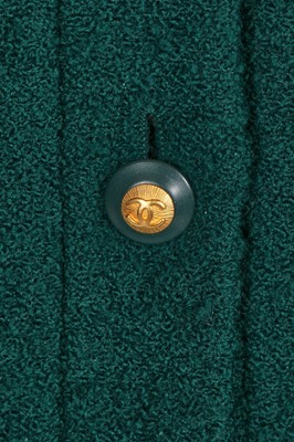 Lot 20 - A Chanel green bouclé coat, Autumn-Winter 1993-94