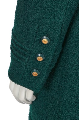 Lot 20 - A Chanel green bouclé coat, Autumn-Winter 1993-94