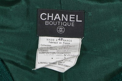 Lot 20 - A Chanel green bouclé coat, Autumn-Winter 1993-94