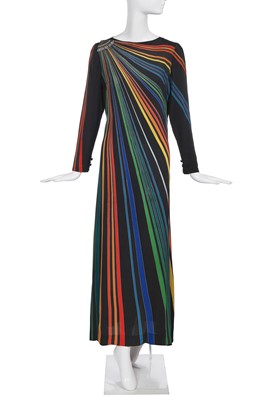Lot 328 - A Chloé printed silk maxi dress, probably by Karl Lagerfeld, late 1970s