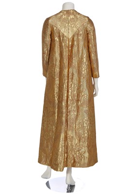 Lot 501 - An evening coat made from Russian 1880s brocaded cloth of gold