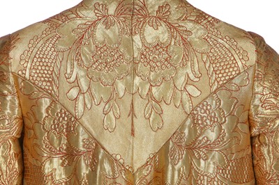 Lot 501 - An evening coat made from Russian 1880s brocaded cloth of gold
