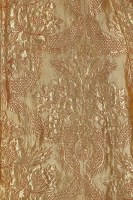 Lot 501 - An evening coat made from Russian 1880s brocaded cloth of gold