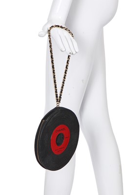 Lot 20 - A Chanel patent leather 'vinyl record' bag, Spring-Summer 2004