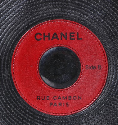 Lot 20 - A Chanel patent leather 'vinyl record' bag, Spring-Summer 2004
