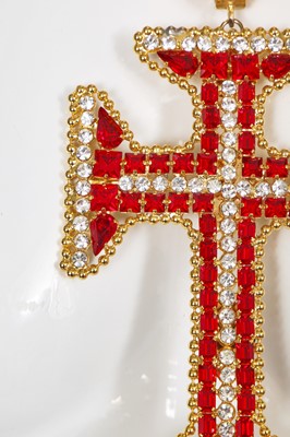 Lot 135 - A good Gianni Versace gilt metal crucifix necklace, 1991