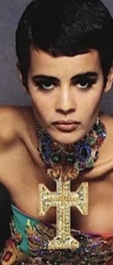 Lot 135 - A good Gianni Versace gilt metal crucifix necklace, 1991