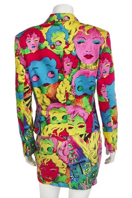 Lot 49 - A Versace printed cotton suit, circa 2018