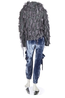 Lot 270 - A Christian Dior by John Galliano teal wool sweater, 'Fly Girl' collection, Autumn-Winter 2000-01