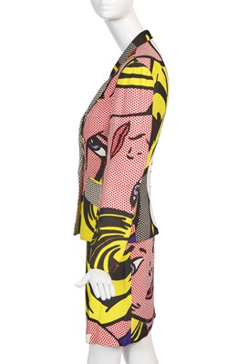 Lot 144 - A Moschino 'Lichtenstein' printed crêpe suit, Spring-Summer 1991