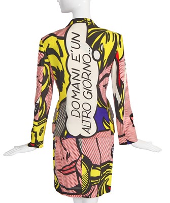 Lot 144 - A Moschino 'Lichtenstein' printed crêpe suit, Spring-Summer 1991