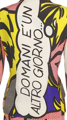 Lot 144 - A Moschino 'Lichtenstein' printed crêpe suit, Spring-Summer 1991