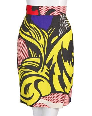 Lot 144 - A Moschino 'Lichtenstein' printed crêpe suit, Spring-Summer 1991