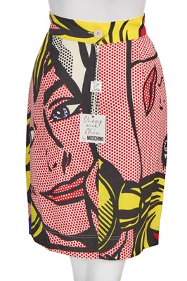 Lot 144 - A Moschino 'Lichtenstein' printed crêpe suit, Spring-Summer 1991