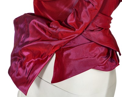 Lot 93 - A Vivienne Westwood red shot-silk corset top, 2010s