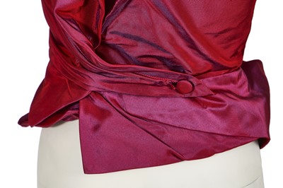 Lot 93 - A Vivienne Westwood red shot-silk corset top, 2010s