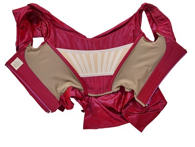 Lot 93 - A Vivienne Westwood red shot-silk corset top, 2010s