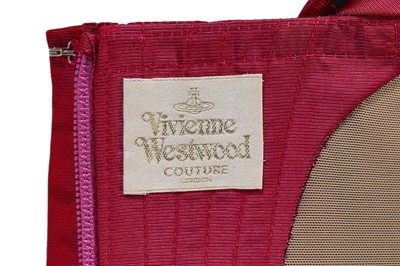 Lot 93 - A Vivienne Westwood red shot-silk corset top, 2010s