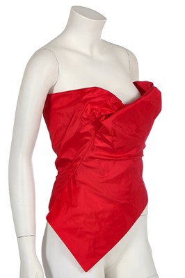 Lot 94 - A Vivienne Westwood red taffeta corset, 2010s
