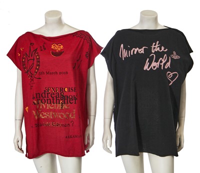 Lot 98 - A group of six Vivienne Westwood staff collection cotton jersey t-shirts, 2015-18